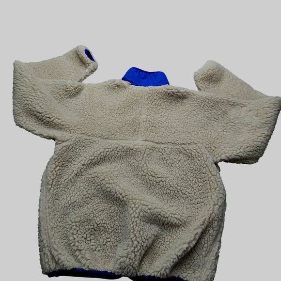 Vintage Patagonia Retro X Deep Pile 1980s Teddy Bear Fleece Men's XL Oatmeal - Picture 9 of 12